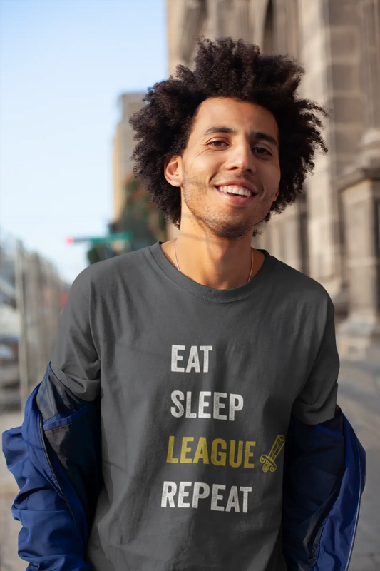Ultrabasic® Homme T-Shirt Graphique Eat Sleep League Joueur Gaming Tee Marrant Esports Cadeau Idée
