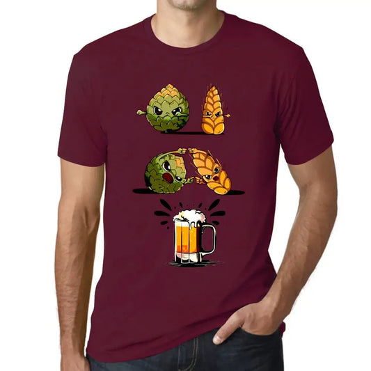 Men's Graphic T-Shirt Design Fusion Beer Eco-Friendly Limited Edition Short Sleeve Tee-Shirt Vintage Birthday Gift Novelty