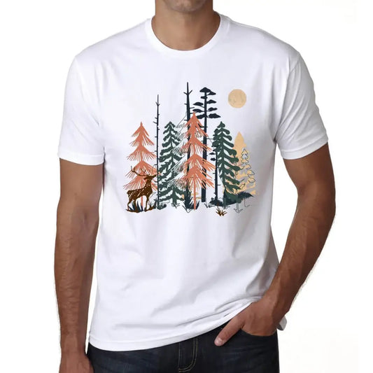 Men's Graphic T-Shirt Nature Forest Moon Eco-Friendly Limited Edition Short Sleeve Tee-Shirt Vintage Birthday Gift Novelty