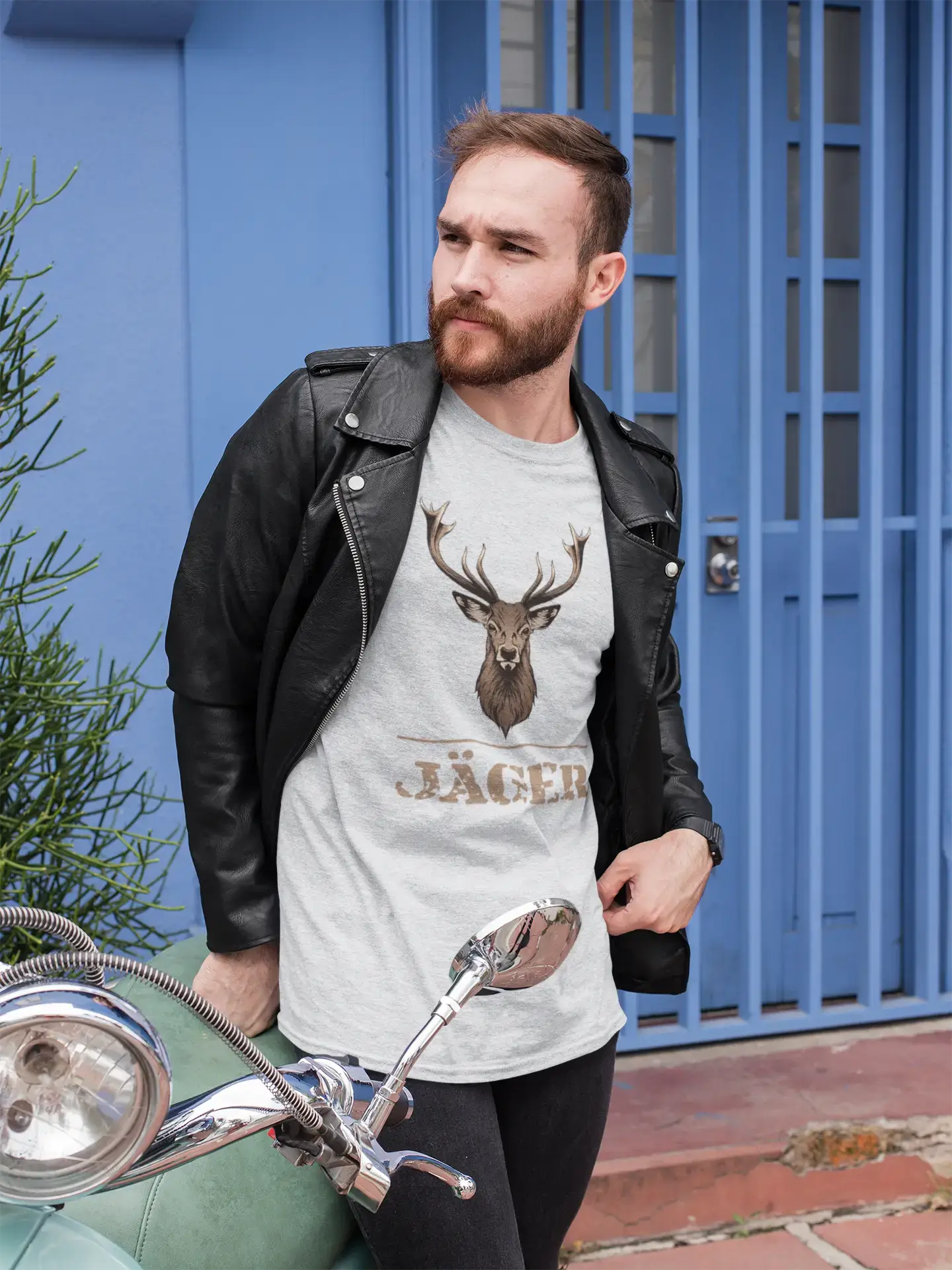 Men's Graphic T-Shirt Hirsch Jäger Idea Gift