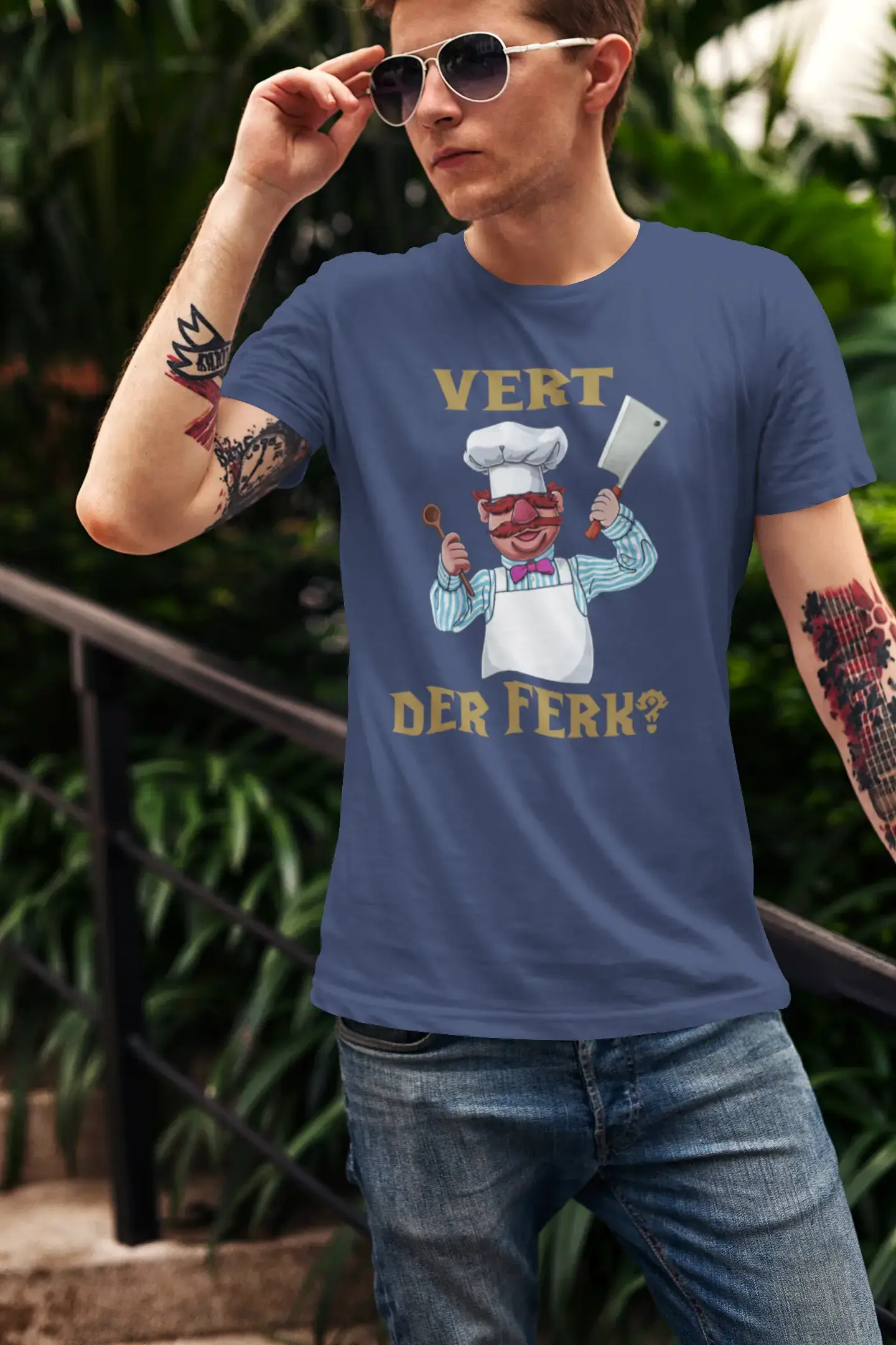 Men's Graphic T-Shirt Vert Der Ferk Chef Gift Idea