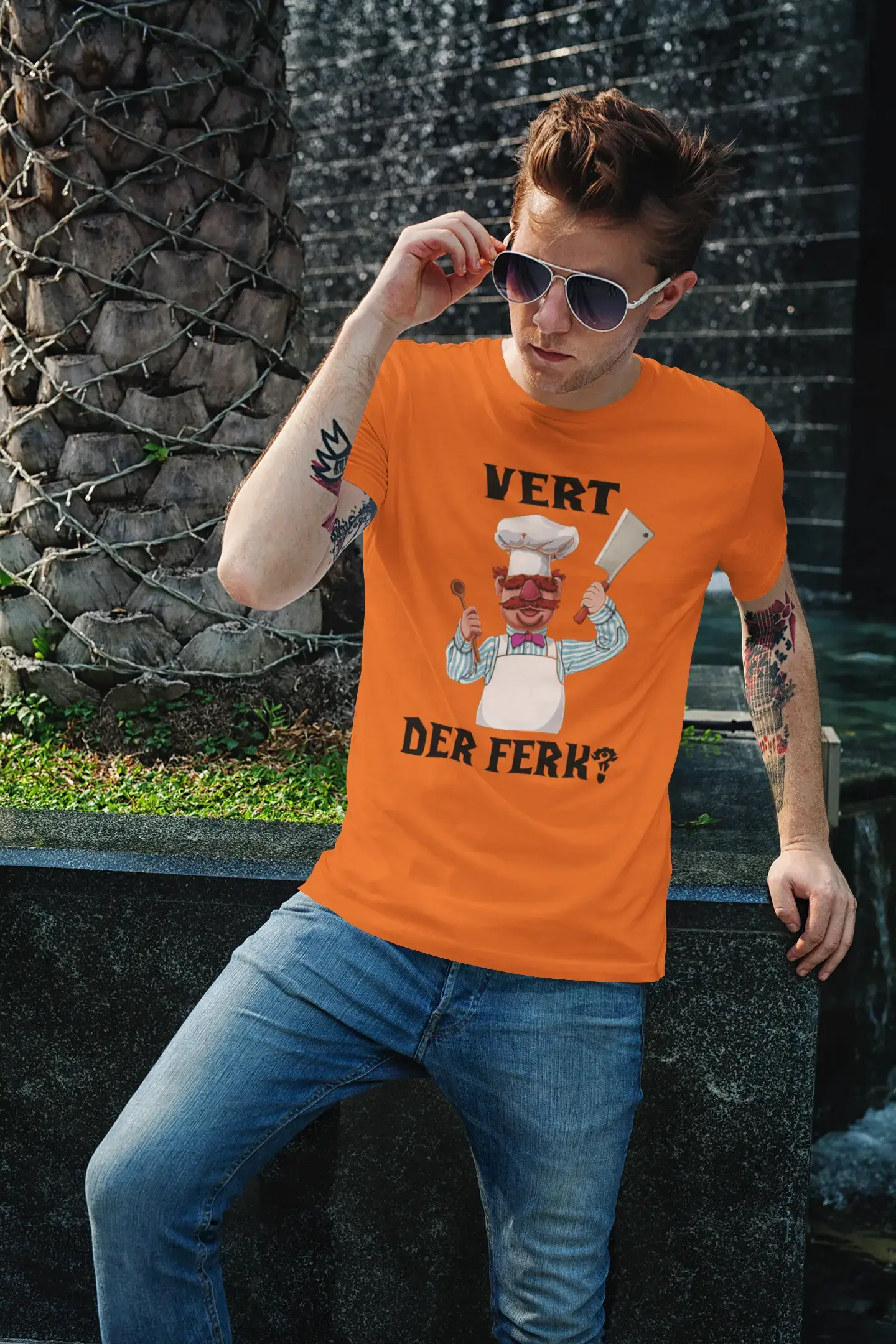 Men's Graphic T-Shirt Vert Der Ferk Chef Gift Idea