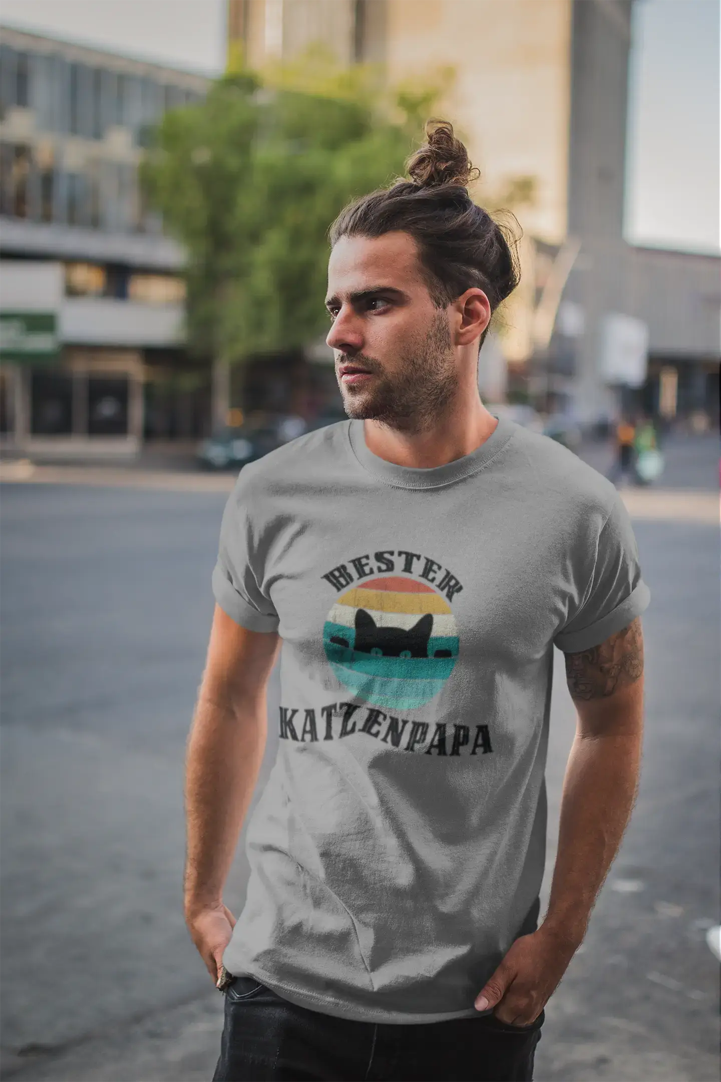 Men's Graphic T-Shirt Bester Katzenpapa Gift Idea