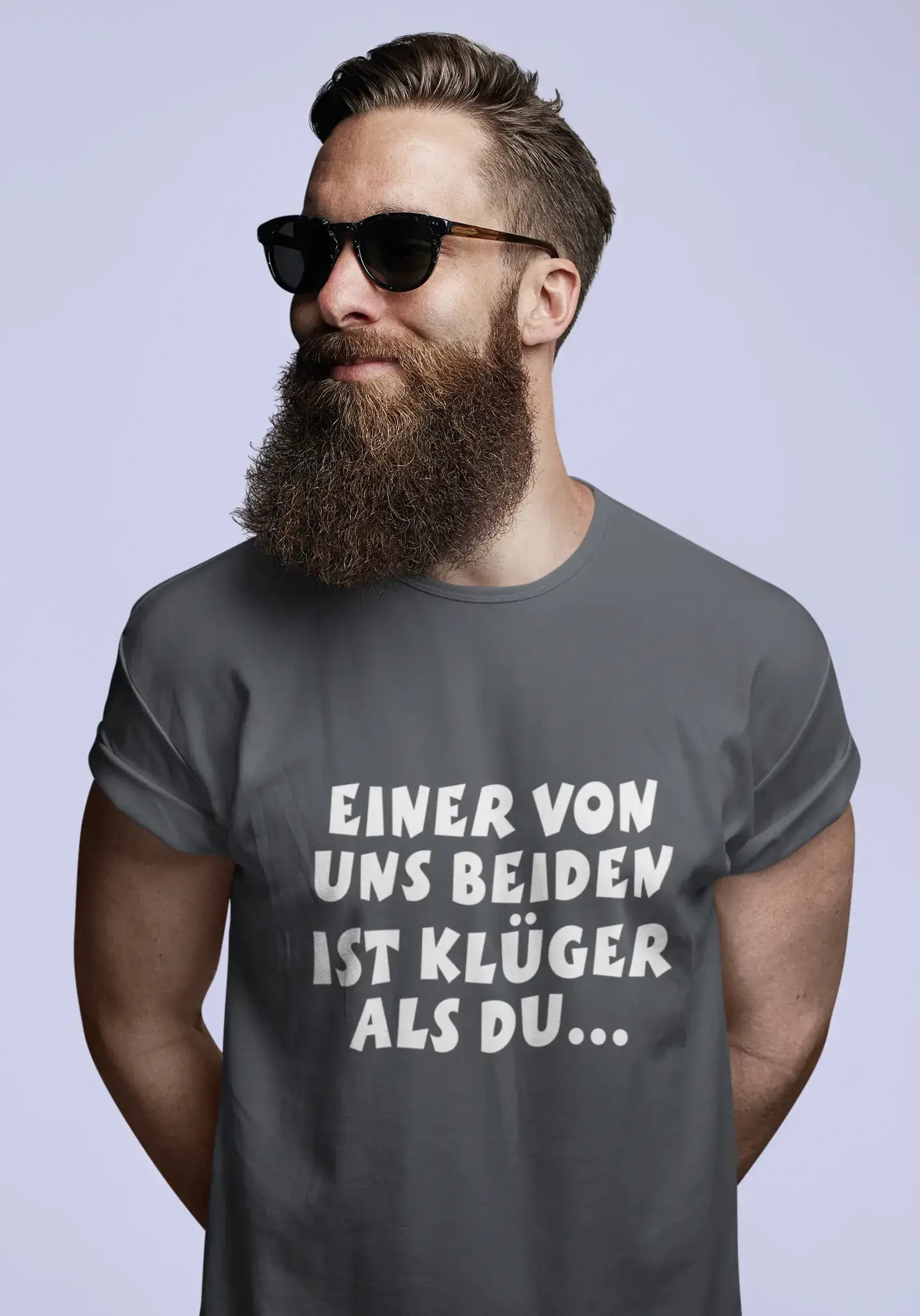 Men’s Graphic T-Shirt Einer Von Uns Beiden Ist Klüger Als Du Military Green Gift Idea