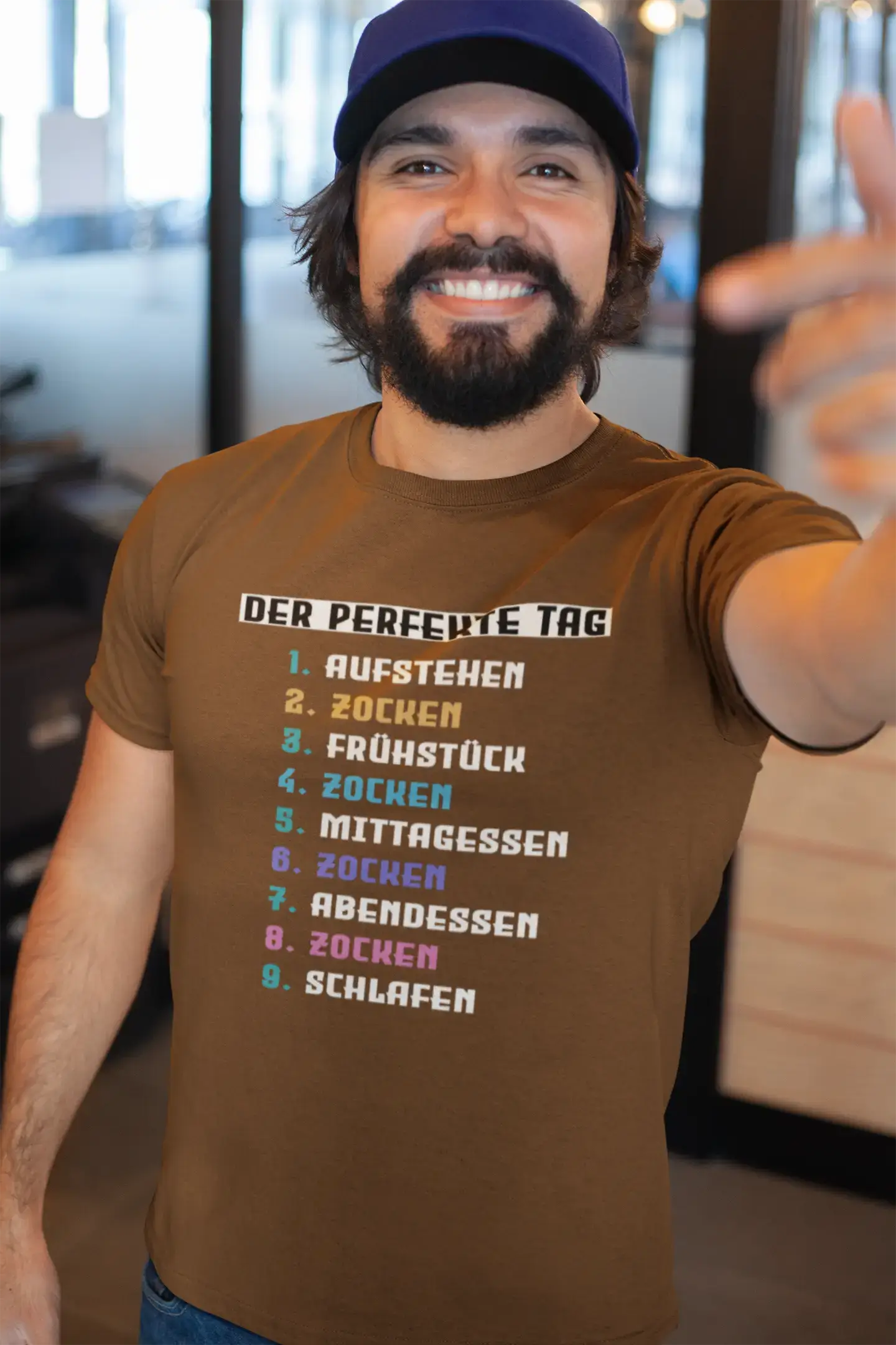 Men’s Graphic T-Shirt Der Perfekte Tag Lustige Zocker Gamer Gaming Military Green Gift Idea