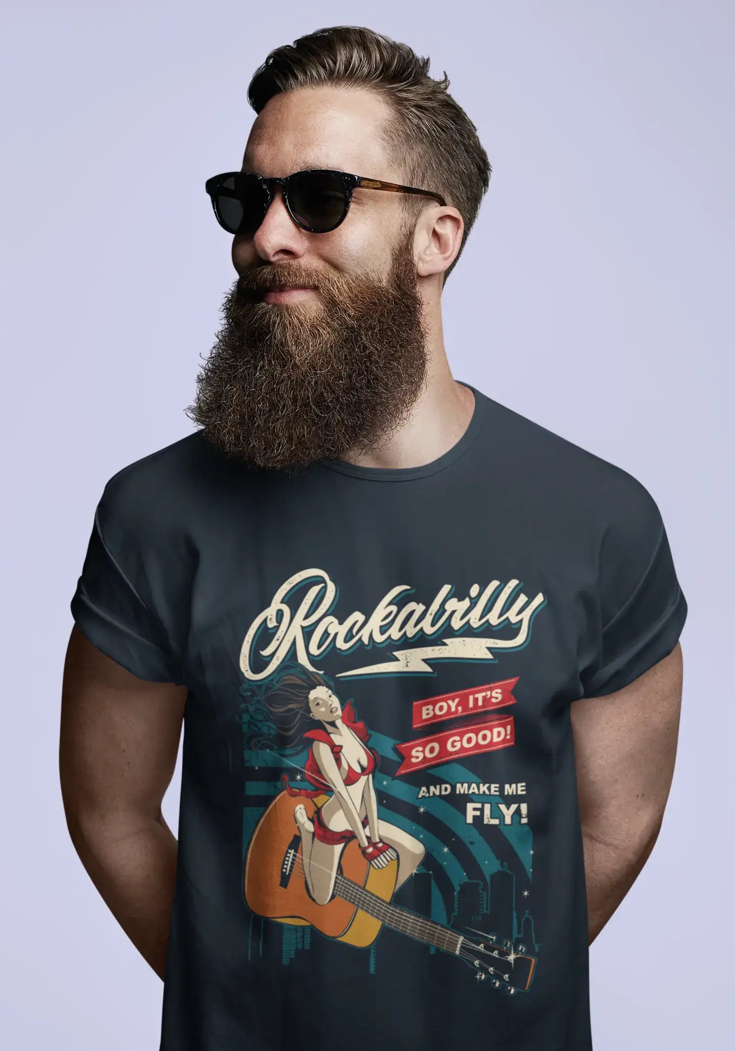 Unisex Adult T-Shirt Rockabilly Pinup Girl Make Me Fly Shirt