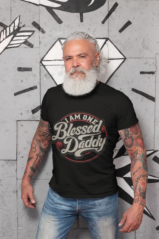 ULTRABASIC Men's Graphic T-Shirt Blessed Daddy Father's Day Motivational Vintage Gift