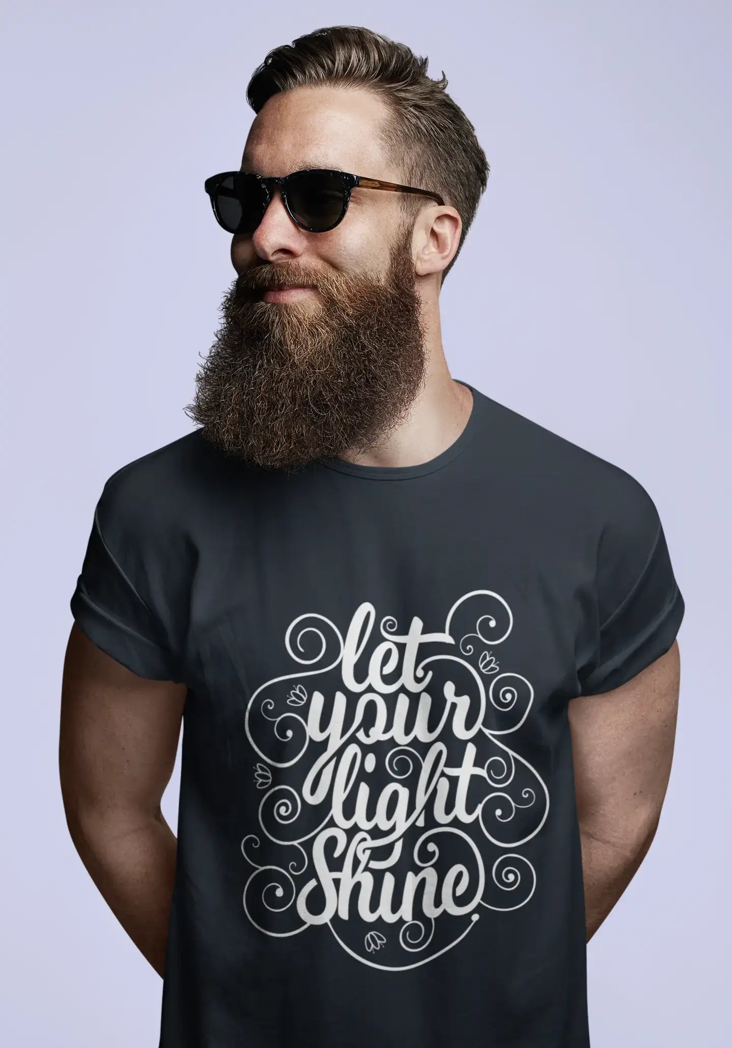 Men's T-Shirt Let Your Light Shine Shirt Motivational Gift for Men Vintage Apparel