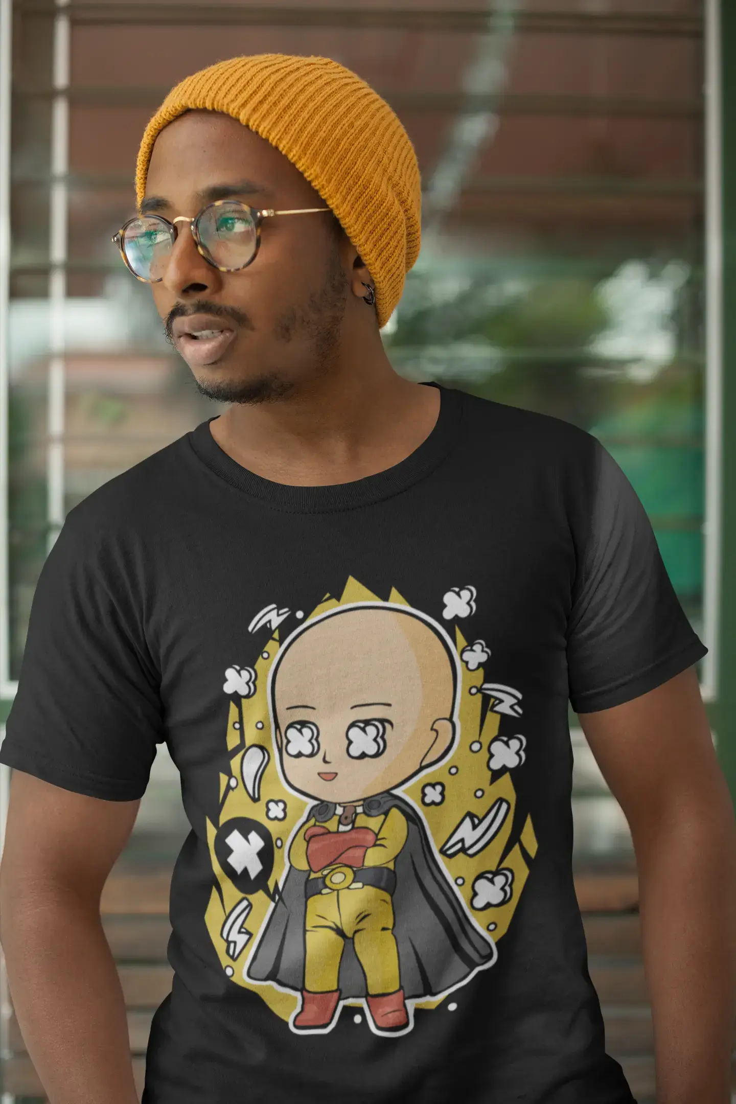 ULTRABASIC Men's T-Shirt Bald Man - Japanese Superhero - Cartoon Character