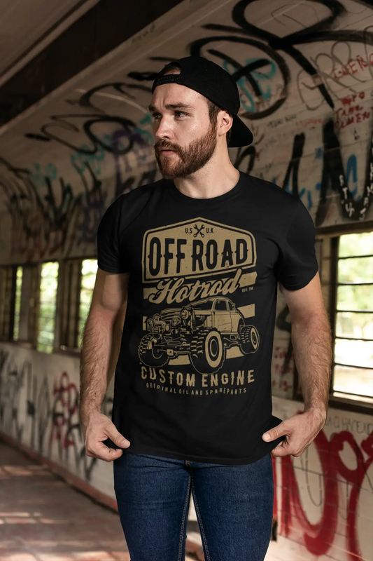 ULTRABASIC Men's Vintage T-Shirt Offroad Hotrod - Custom Engine - Birthday Gift