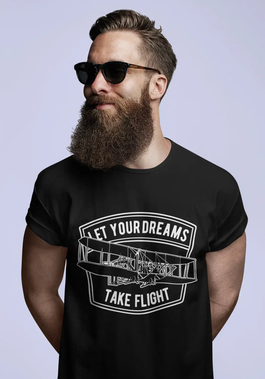 ULTRABASIC Men's T-Shirt Let Your Dreams Take Flight - Gliding Aviation Tee