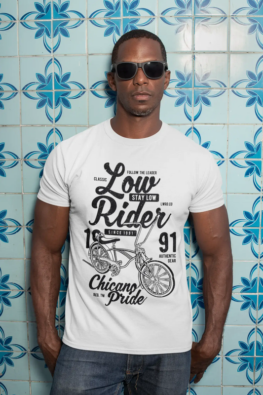 ULTRABASIC Men's T-Shirt Lowrider Since 1991 - Stay Low Bicycle Graphic Tee