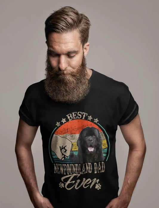 ULTRABASIC Men's Graphic T-Shirt Best Newfoundland Dad Ever - Dog Fist Shirt