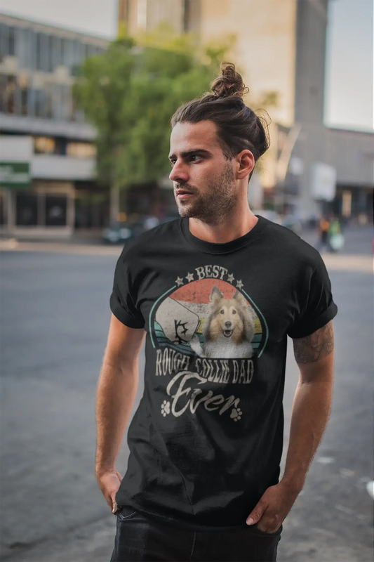 ULTRABASIC Men's Graphic T-Shirt Best Rough Collie Dad Ever - Dog Fist Shirt