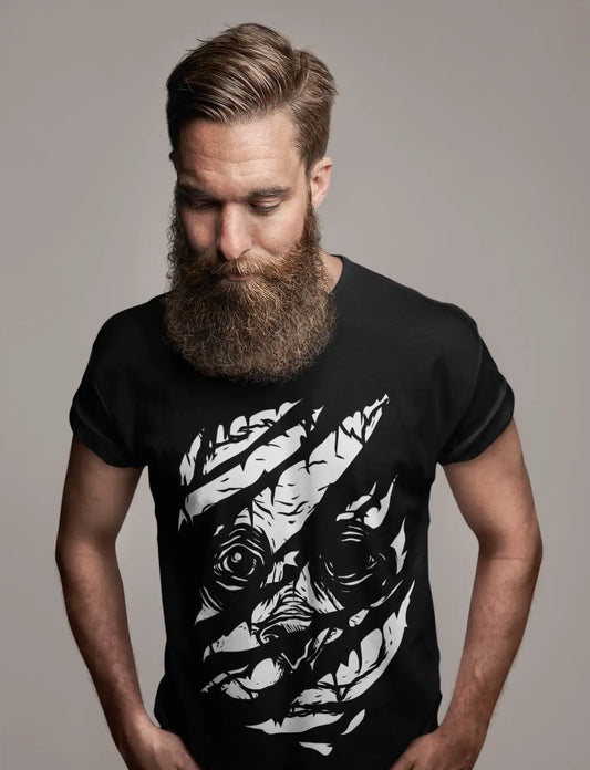 ULTRABASIC Men's Torn T-Shirt Cute Dog - Graphic Apparel - Vintage Shirt