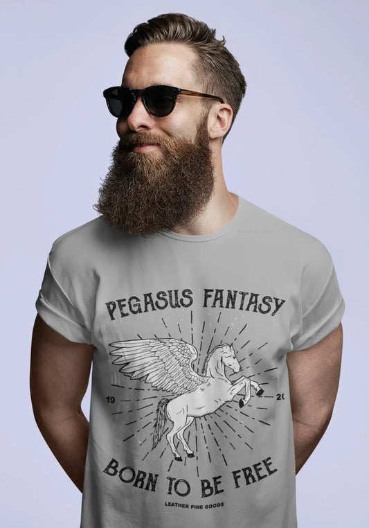 ULTRABASIC Men's T-Shirt Born To Be Free - Pegasus Fantasy - Vintage Shirt