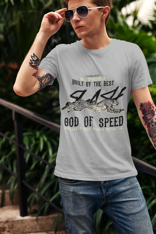 ULTRABASIC Men's Graphic T-Shirt God of Speed Slash - Ceetah Shirt for Men