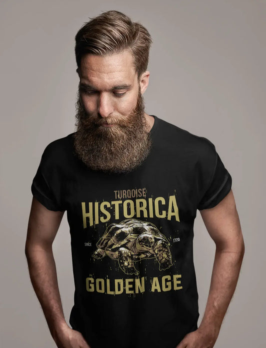 ULTRABASIC Men's T-Shirt Turqoise Historica Golden Age - Turtle Shirt