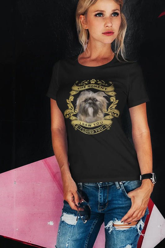 ULTRABASIC Women's Organic T-Shirt Shih Tzu Dog - Moment I Saw You I Loved You Puppy Tee Shirt for Ladies