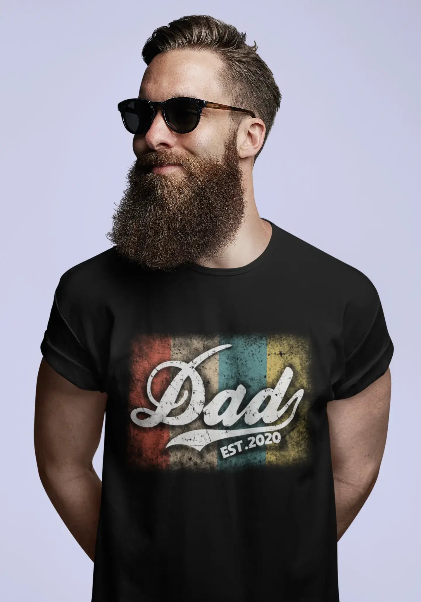 ULTRABASIC Men's Vintage T-Shirt Dad Est 2020 - Graphic Apparel - First Time Dad