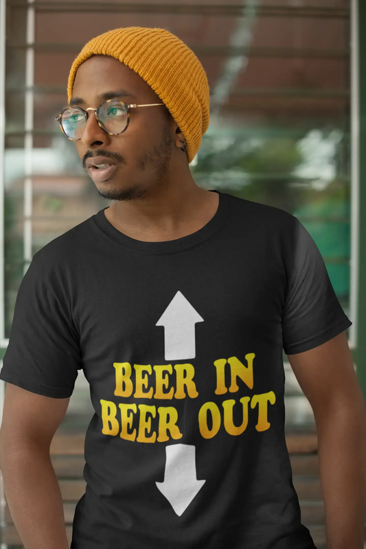 ULTRABASIC Men's Graphic T-Shirt Beer In Beer Out - Funny Alcohol Lover Tee Shirt