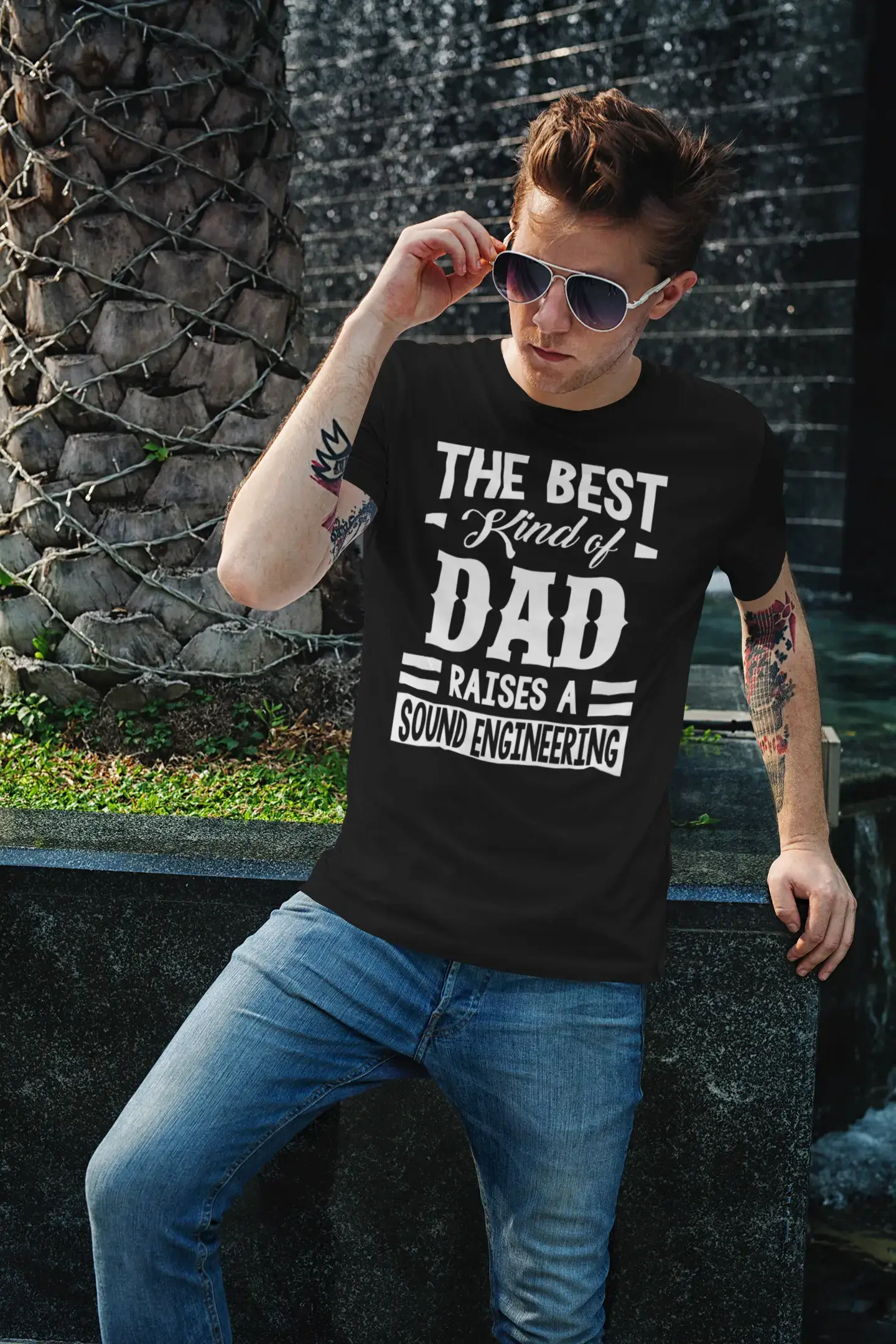 ULTRABASIC Men's Graphic T-Shirt Dad Raises a Sound Engineering