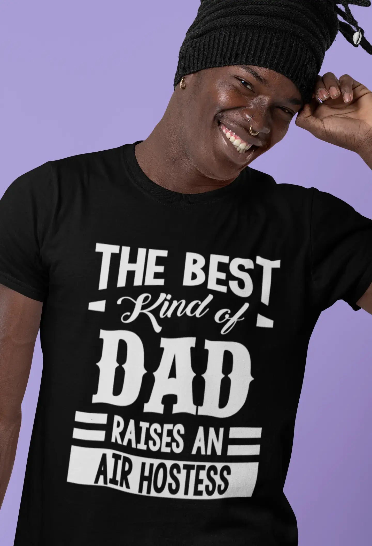 ULTRABASIC Men's Graphic T-Shirt Dad Raises an Air Hostess