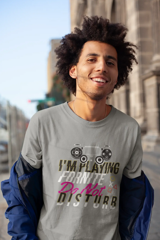 ULTRABASIC Men's Gaming T-Shirt I'm Playing Do Not Disturb - Funny Gamer Tee Shirt