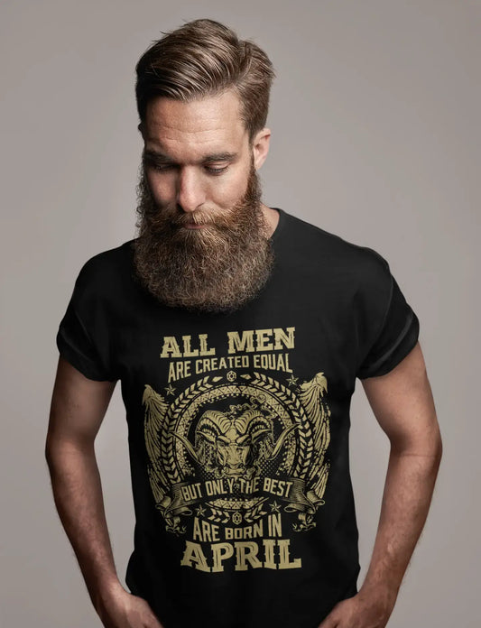 ULTRABASIC Men's Vintage T-Shirt Only the Best are Born in April - Birthday Gift Tee Shirt