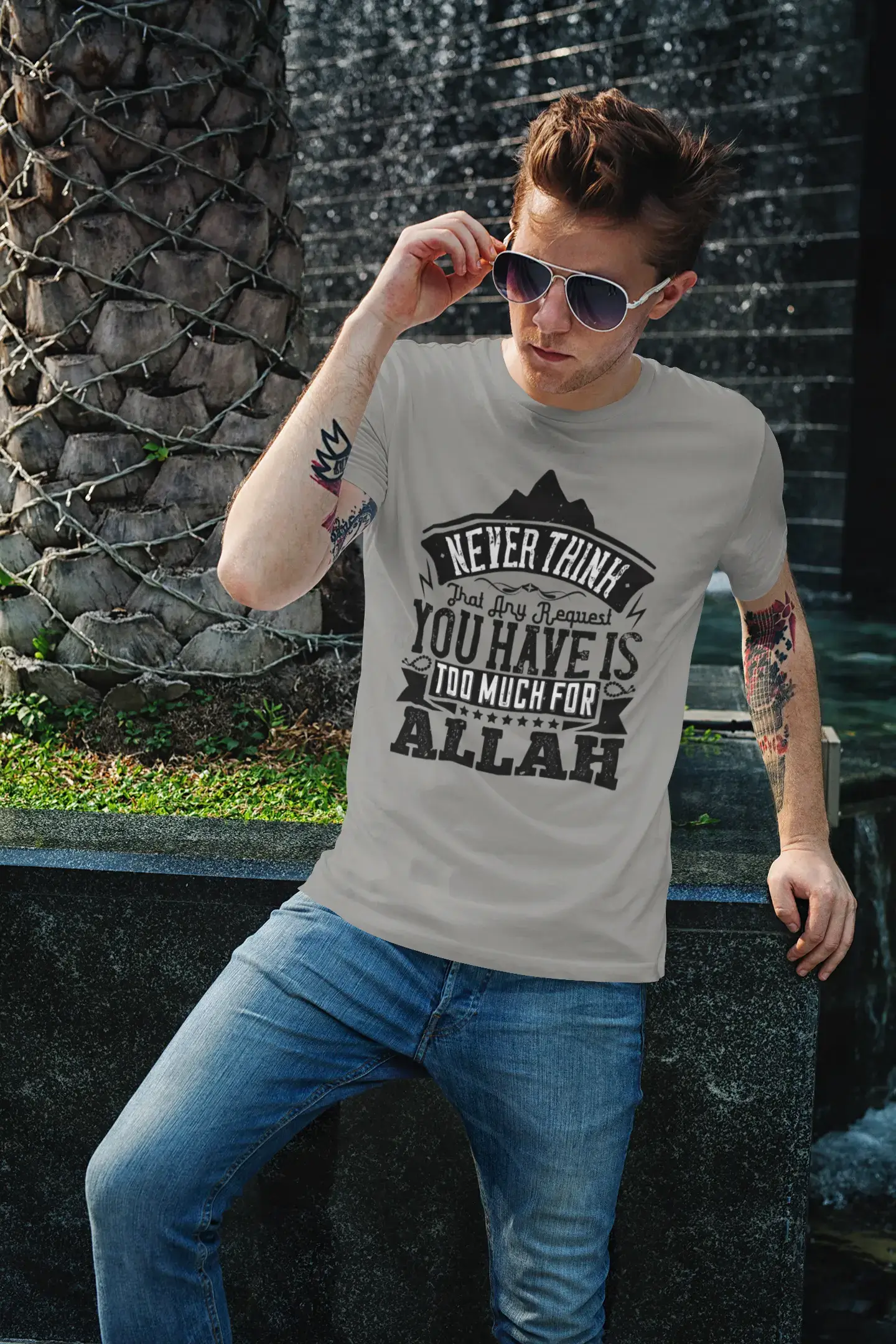 ULTRABASIC Men's T-Shirt Never Think That Any Request You Have is Too Much For Allah