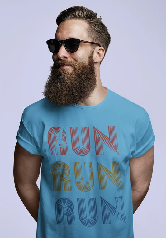 ULTRABASIC Men's Novelty T-Shirt Retro Run - Runner Tee Shirt