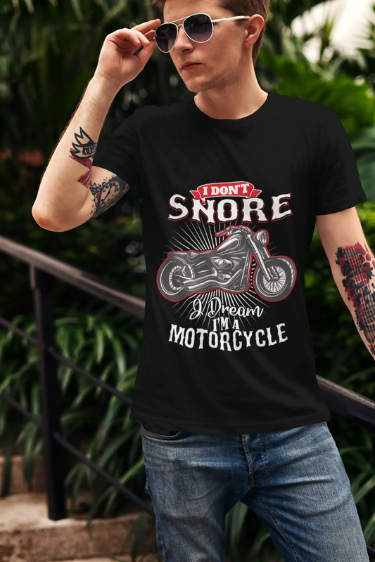 ULTRABASIC Men's Graphic T-Shirt I Don't Snore I Dream I'm Motorcycle - Funny Biker Tee Shirt