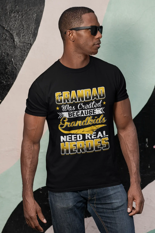 ULTRABASIC Men's T-Shirt Grandkids Needs Real Heroes - Grandad Tee Shirt