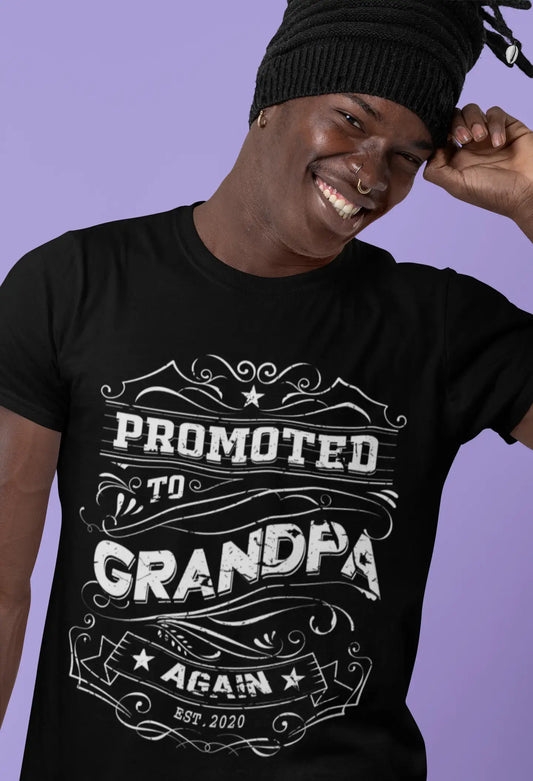 ULTRABASIC Men's Novelty T-Shirt Promoted to Grandad Again - Funny Tee Shirt