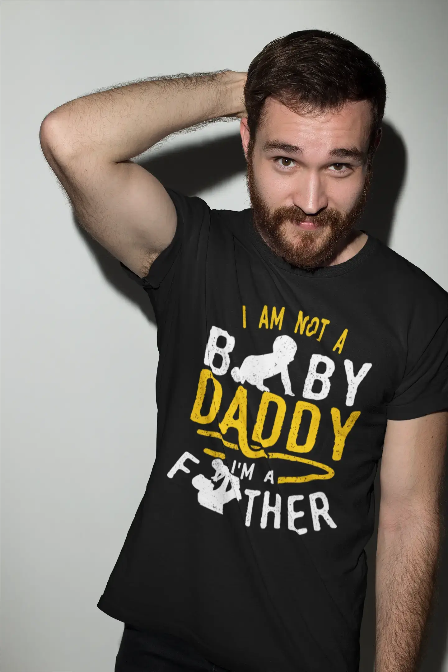 ULTRABASIC Men's Novelty T-Shirt I'm Not a Baby Dad I'm a Father Tee Shirt
