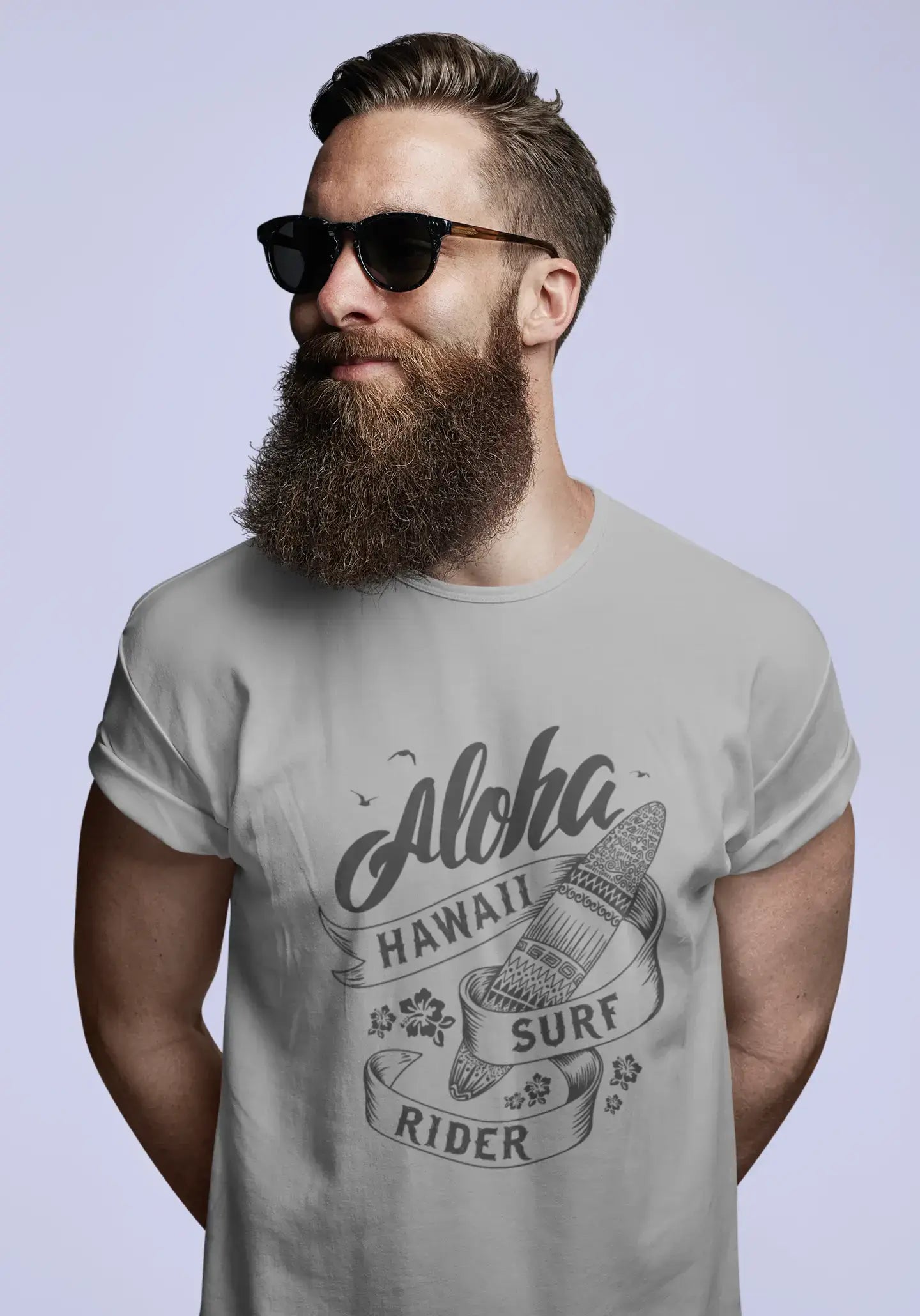 ULTRABASIC Men's Novelty T-Shirt Aloha Hawaii Surf Rider - Surfing Tee Shirt