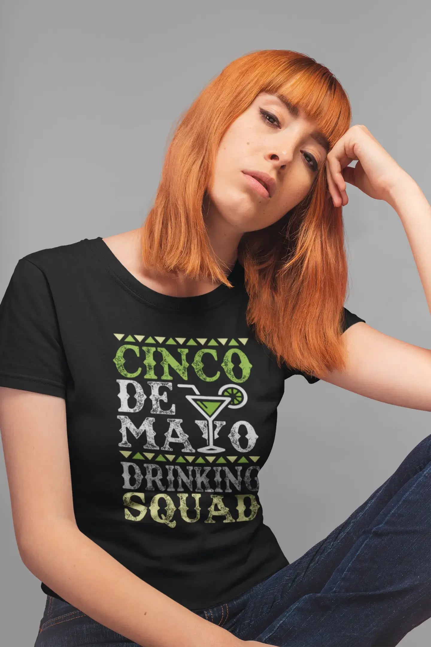 ULTRABASIC Women's Organic T-Shirt Cinco de Mayo Drinking Squad - Funny Mexican Tequila Tee Shirt