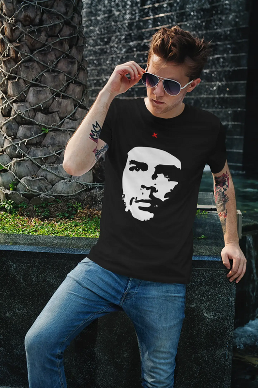 Che Guevara Black, Old Celebrities, Black, Men's Short Sleeve Round Neck T-shirt, gift t-shirt 00313