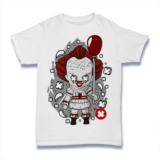 Men's Graphic T-Shirt Scary Clown - American Horror Novel - Movie Shirt - Horror Movie Eco-Friendly Limited Edition Short Sleeve Tee-Shirt Vintage Birthday Gift Novelty