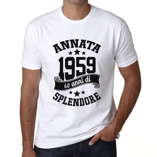 Men's Graphic T-Shirt 1959 vintage – Annata 1959 – 65th Birthday Anniversary 65 Year Old Gift 1959 Vintage Eco-Friendly Short Sleeve Novelty Tee