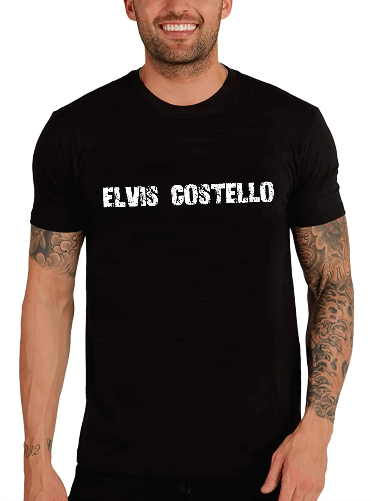 Men's Graphic T-Shirt Elvis Costello Eco-Friendly Limited Edition Short Sleeve Tee-Shirt Vintage Birthday Gift Novelty