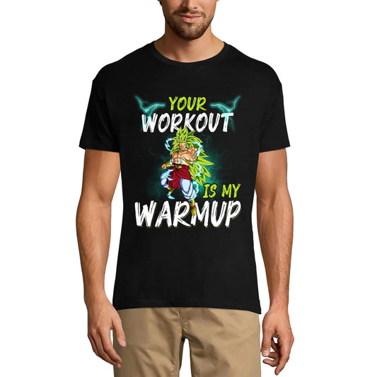 Men's Graphic T-Shirt Gym Your Workout Is My Warmup - Broly Workout Eco-Friendly Limited Edition Short Sleeve Tee-Shirt Vintage Birthday Gift Novelty
