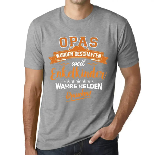 Men's Graphic T-Shirt – Enkelkinder Wahre Helden Brauchen Legende Opas – Eco-Friendly Limited Edition Short Sleeve Tee-Shirt Vintage Birthday Gift Novelty