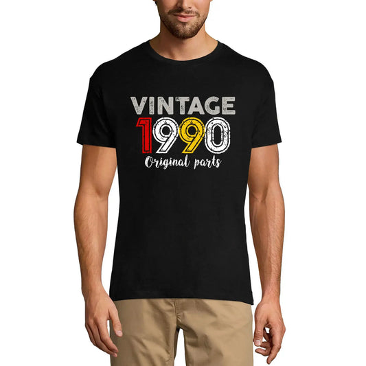 Men's Graphic T-Shirt Original Parts 1990 34th Birthday Anniversary 34 Year Old Gift 1990 Vintage Eco-Friendly Short Sleeve Novelty Tee