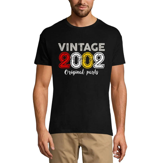 Men's Graphic T-Shirt Original Parts 2002 22nd Birthday Anniversary 22 Year Old Gift 2002 Vintage Eco-Friendly Short Sleeve Novelty Tee