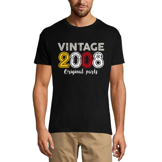 Men's Graphic T-Shirt Original Parts 2008 16th Birthday Anniversary 16 Year Old Gift 2008 Vintage Eco-Friendly Short Sleeve Novelty Tee