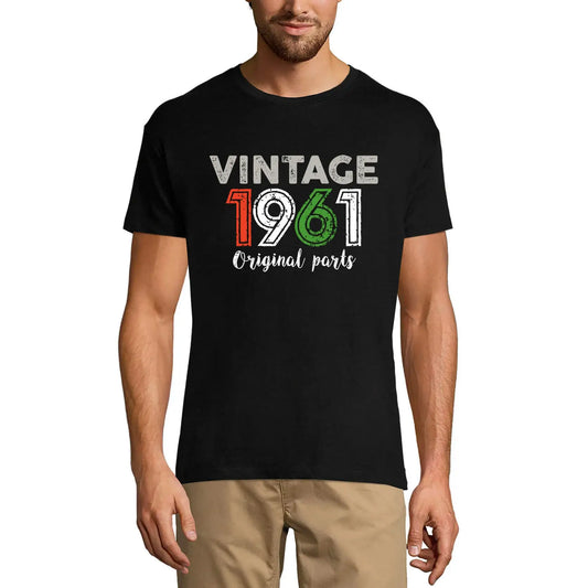 Men's Graphic T-Shirt Original Parts 1961 63rd Birthday Anniversary 63 Year Old Gift 1961 Vintage Eco-Friendly Short Sleeve Novelty Tee