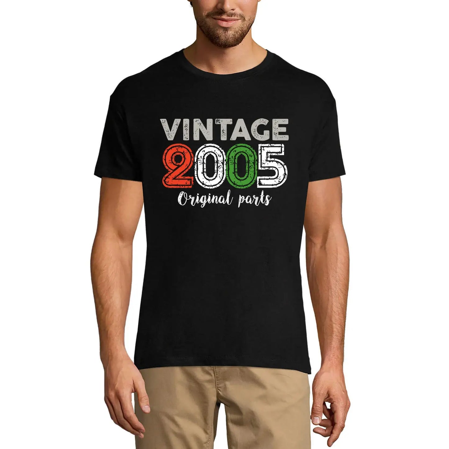 Men's Graphic T-Shirt Original Parts 2005 19th Birthday Anniversary 19 Year Old Gift 2005 Vintage Eco-Friendly Short Sleeve Novelty Tee