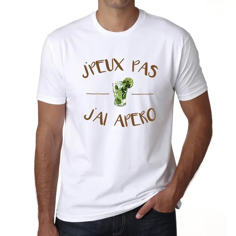 Men's Graphic T-Shirt I can't, I have an aperitif – J'peux Pas J'ai Apéro – Eco-Friendly Limited Edition Short Sleeve Tee-Shirt Vintage Birthday Gift Novelty