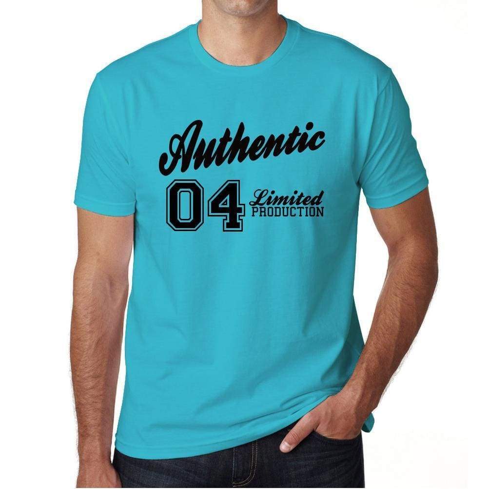 04, Authentic, Blue, Men's Short Sleeve Round Neck T-shirt 00122 - ultrabasic-com